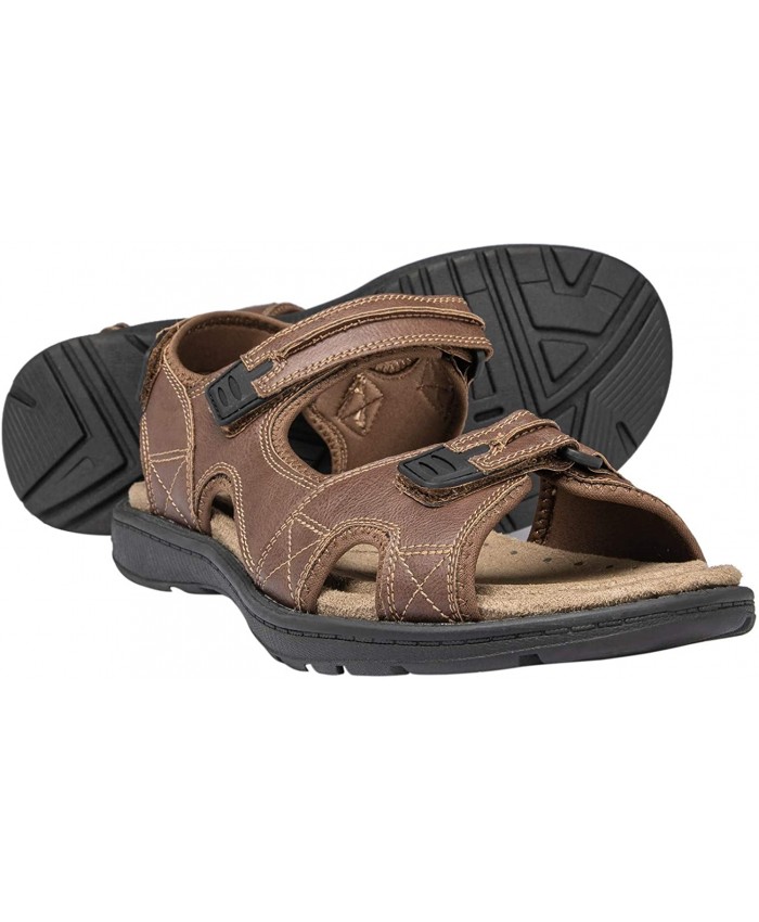 Brown Oak Mens Casual Memory Foam Comfort Anti Slip Hiking Sport Beach Sandals