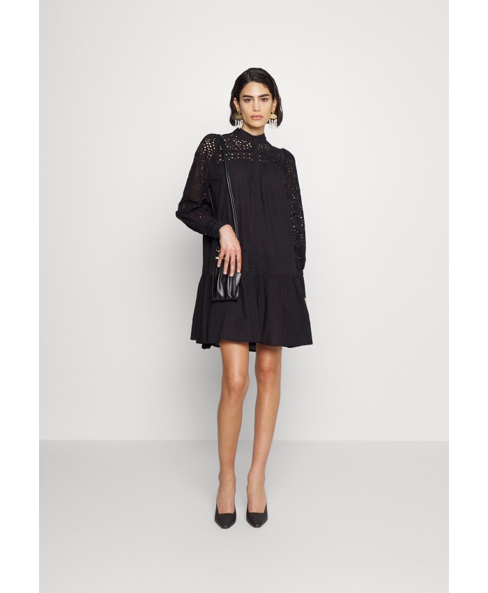 Ladies Skirt Series Shirt Dresses | Bruuns Bazaar SIENNA LAFAYETTE DRESS - Shirt dress - black BR321C091-Q11