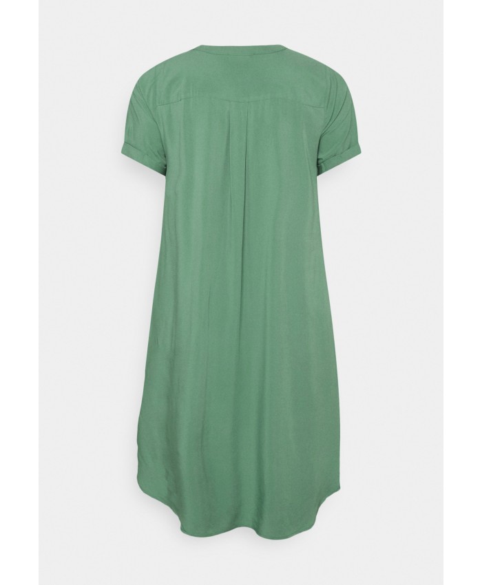Ladies Skirt Series Shirt Dresses | ONLY Carmakoma CARDENIZIA CALF DRESS - Shirt dress - dark ivy/green ONA21C06Z-M11