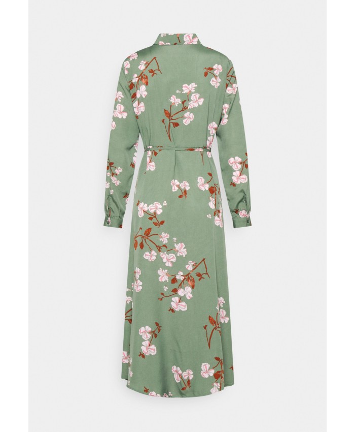 Ladies Skirt Series Shirt Dresses | Pieces PCGYLLIAN DRESS - Shirt dress - laurel wreath floral/green PE321C0UE-M12