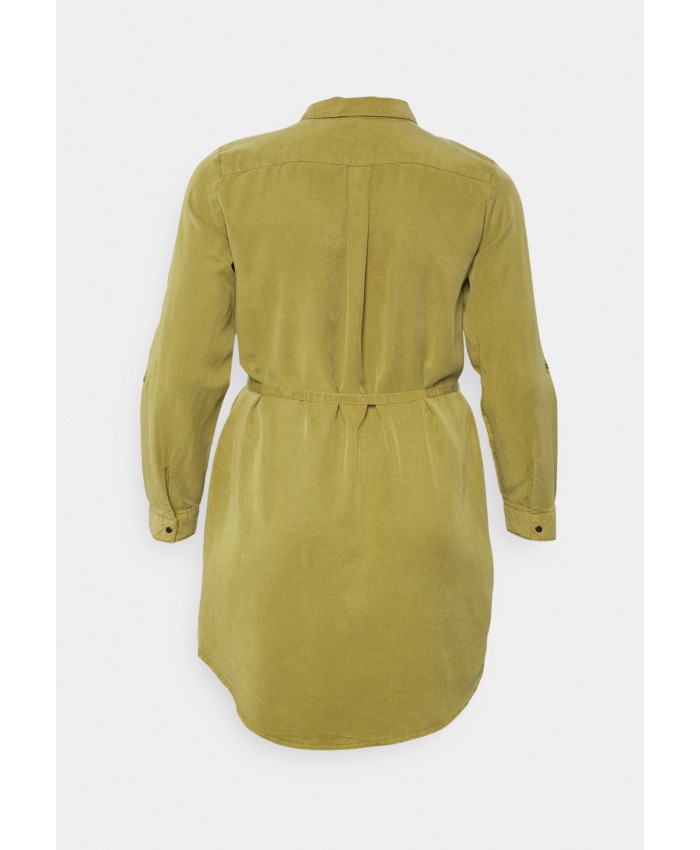 Ladies Skirt Series Shirt Dresses | Vero Moda Curve VMSILLE LONG - Shirt dress - green moss/khaki VEE21C0BD-N11