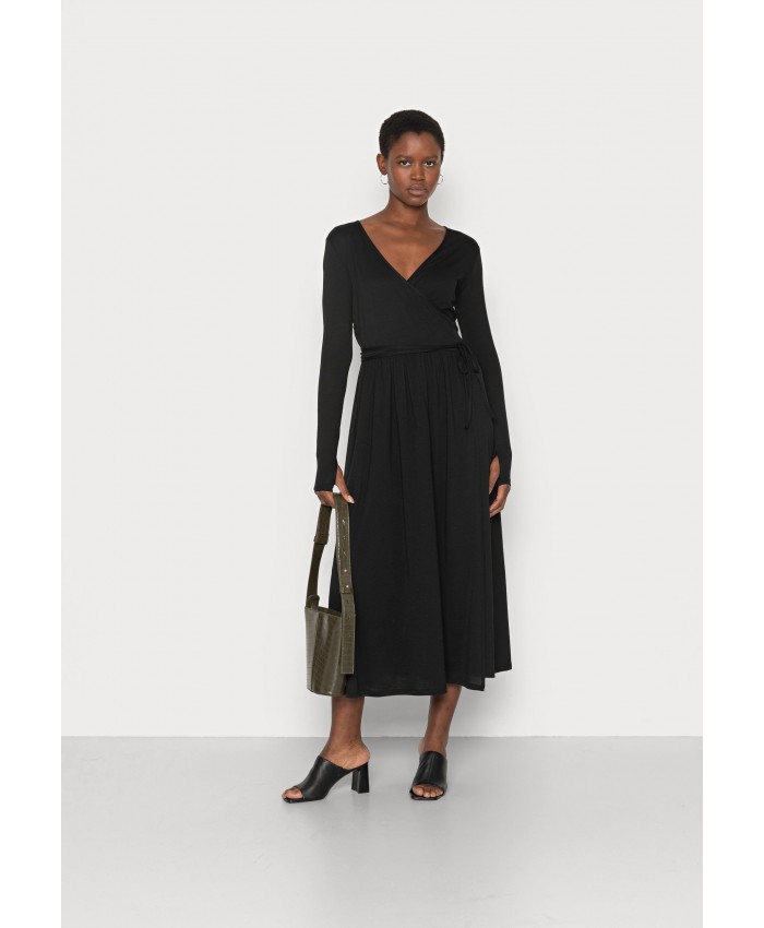 Ladies Skirt Series Jersey Dresses | ARKET Jersey dress - black ARU21C028-Q11