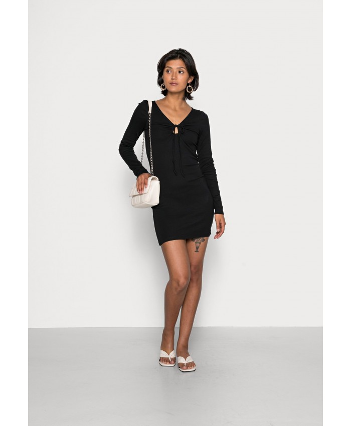 Ladies Skirt Series Jersey Dresses | Even&Odd Jersey dress - black EV421C16T-Q11