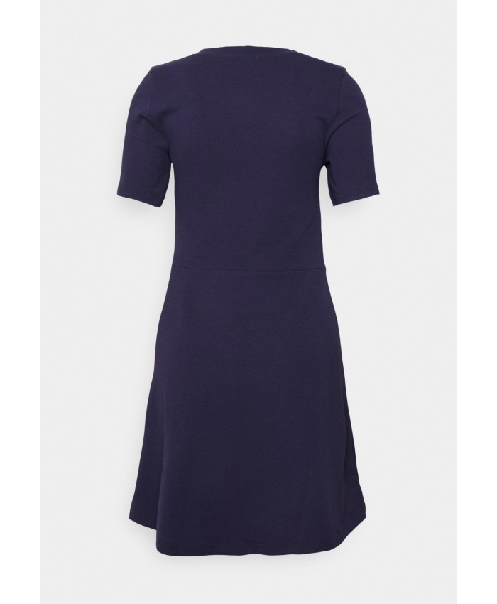 Ladies Skirt Series Jersey Dresses | Even&Odd Petite Jersey dress - dark blue EVF21C02U-K11
