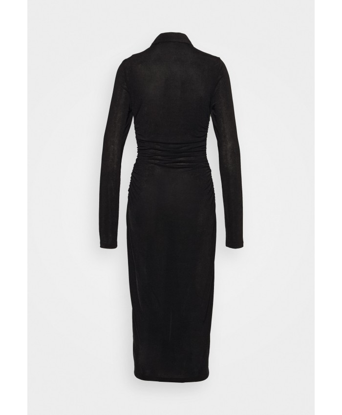 Ladies Skirt Series Jersey Dresses | Good American SHIMMER POLO DRESS - Jersey dress - black GOM21C01G-Q11