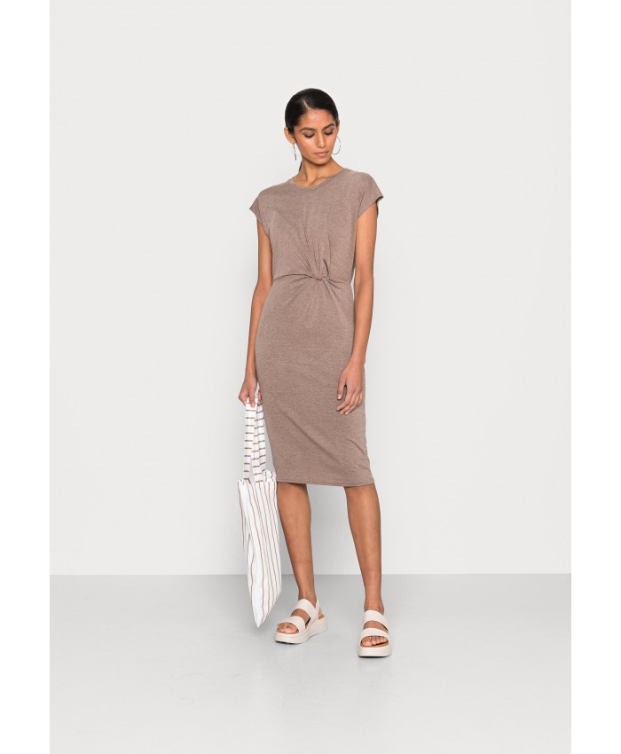 Ladies Skirt Series Jersey Dresses | LASCANA SHIRT KNOTEN - Jersey dress - sand meliert/sand L8321C03O-B11