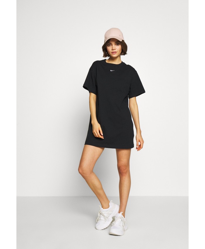 Ladies Skirt Series Jersey Dresses | Nike Sportswear Jersey dress - black/white/black NI121C01U-Q11