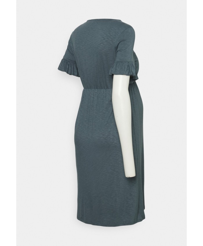 Ladies Skirt Series Jersey Dresses | Noppies DRESS SHORT SLEEVE LEON - Jersey dress - dark slate/blue-grey N1429F09I-K11