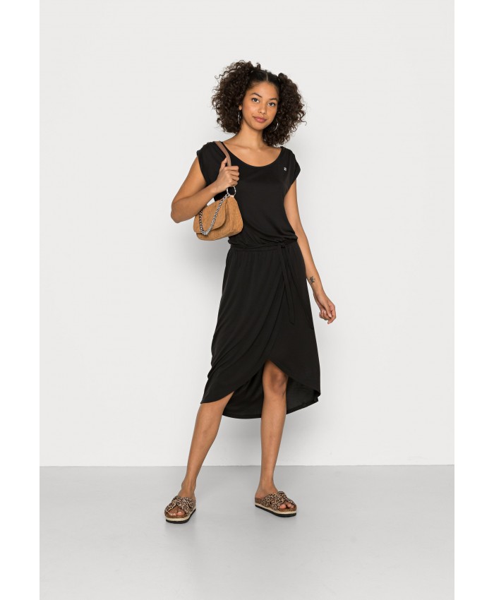 Ladies Skirt Series Jersey Dresses | Ragwear ETHANY - Jersey dress - black R5921C0CY-Q11