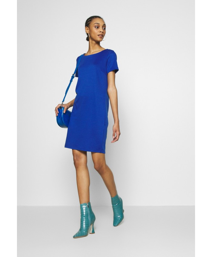 Ladies Skirt Series Jersey Dresses | Vila VITINNY NEW - Jersey dress - mazarine blue/royal blue V1021C0UJ-K17