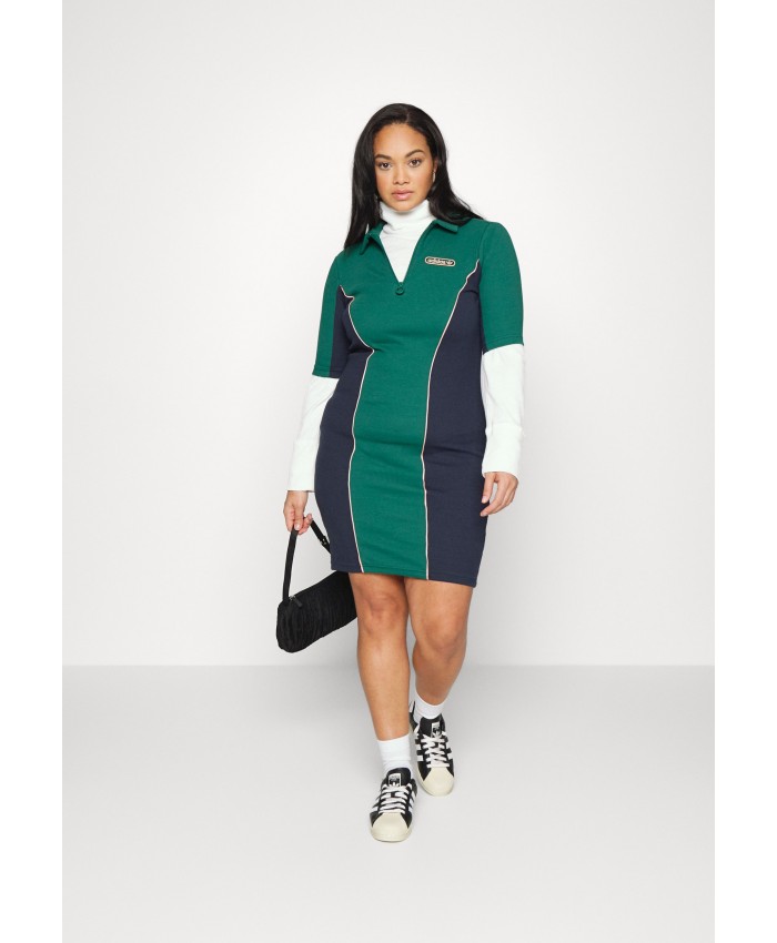 Ladies Skirt Series Work Dresses | adidas Originals DRESS - Jersey dress - collegiate green/legend ink/dark green AD121C07Z-M11