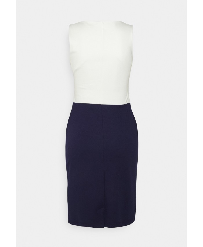 Ladies Skirt Series Work Dresses | Anna Field Jersey dress - white/dark blue/white AN621C1RV-A11