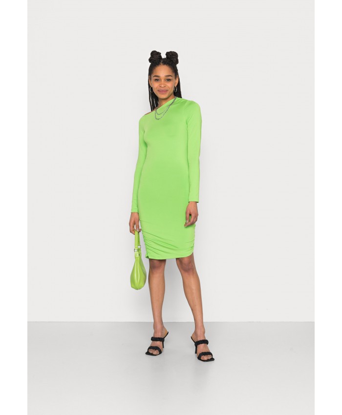 Ladies Skirt Series Work Dresses | Weekday LOU DRAPE DRESS - Jersey dress - green WEB21C06G-M11