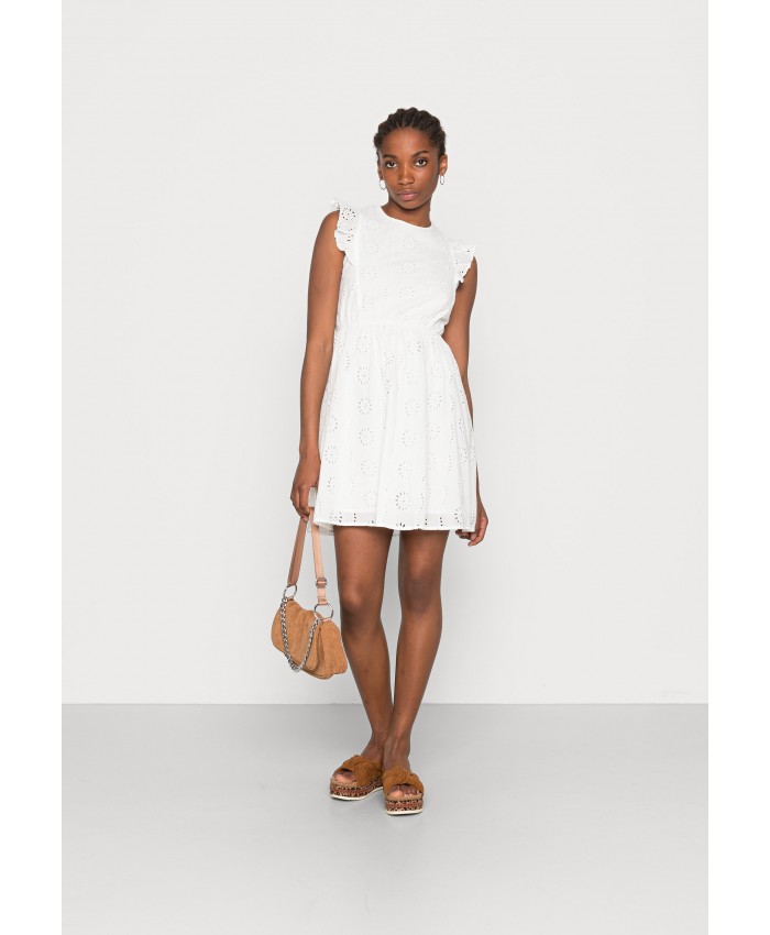 Ladies Skirt Series Casual Dresses | Vero Moda VMNAIMA SHORT DRESS - Day dress - snow white/white VE121C3A1-A11