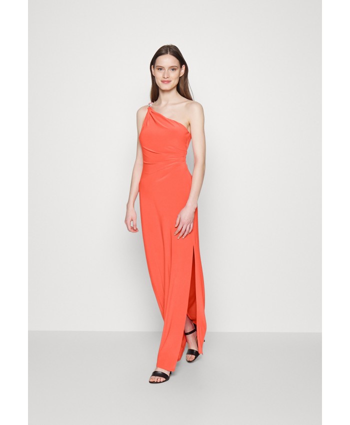 Ladies Skirt Series Occasion Dresses | Lauren Ralph Lauren JERSEY ONE-SHOULDER GOWN - Occasion wear - hyannis port orange/orange L4221C0WP-H11