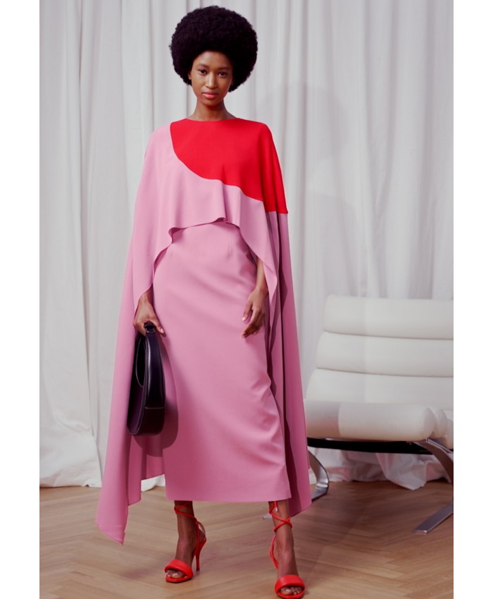 Ladies Skirt Series Occasion Dresses | Roksanda DORIS DRESS - Occasion wear - heather/vermillion/light pink R9821C01O-K11