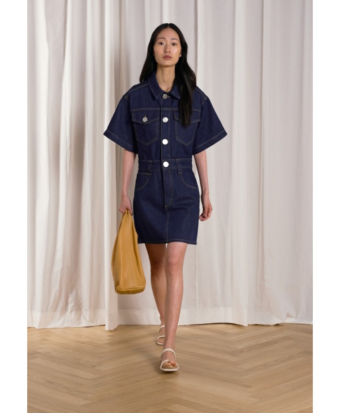 Ladies Skirt Series Denim Dresses | Frame Denim OVERSIZED DETAIL DENIM DRESS - Denim dress - rinse/blue FD521C004-K11