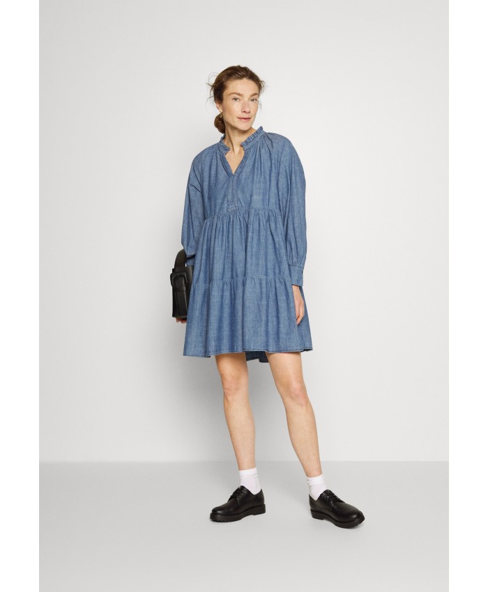 Ladies Skirt Series Denim Dresses | Lindex DRESS MONA - Denim dress - blue/blue denim L2E21C02W-K11