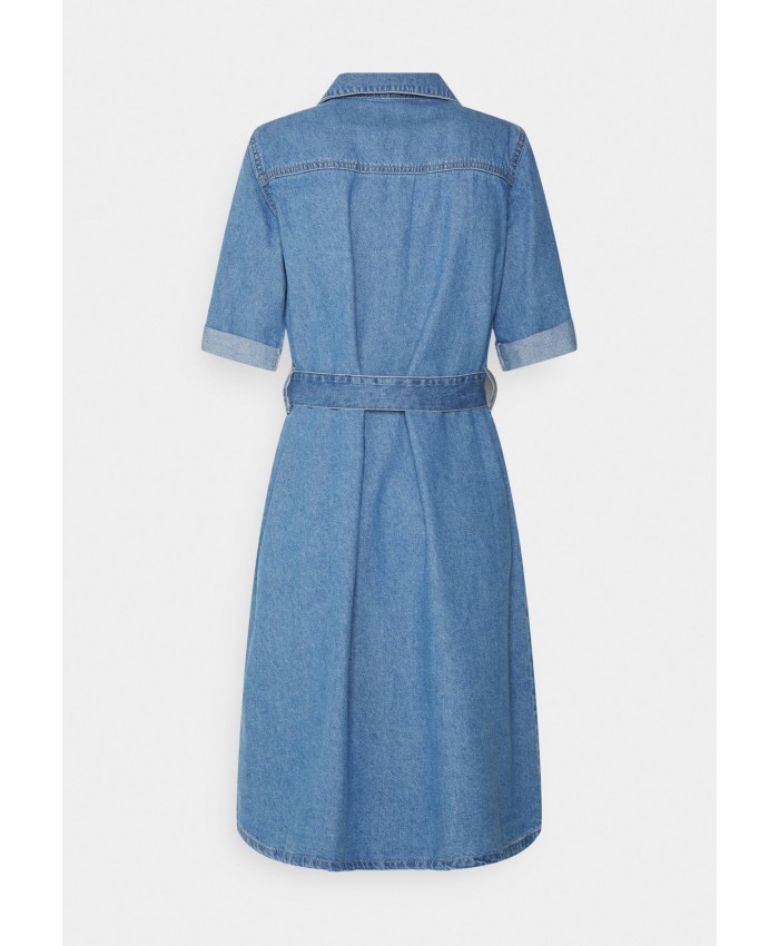 Ladies Skirt Series Denim Dresses | ONLY Tall ONLJENIFER LONG BELTED - Denim dress - medium blue denim/blue denim OND21C07E-K12