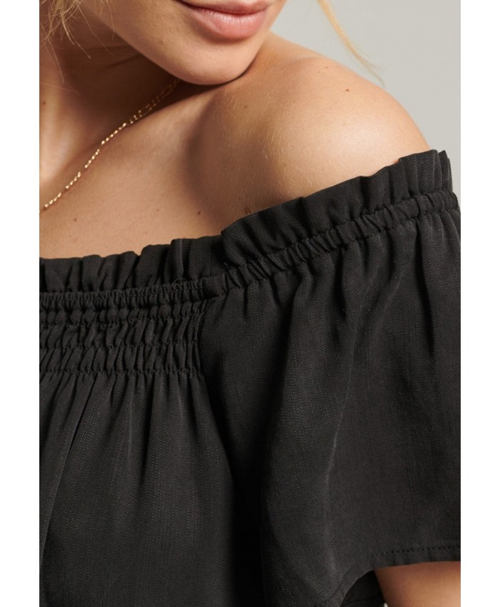 Ladies Skirt Series Denim Dresses | Superdry VINTAGE - Denim dress - black SU221C0RA-Q11