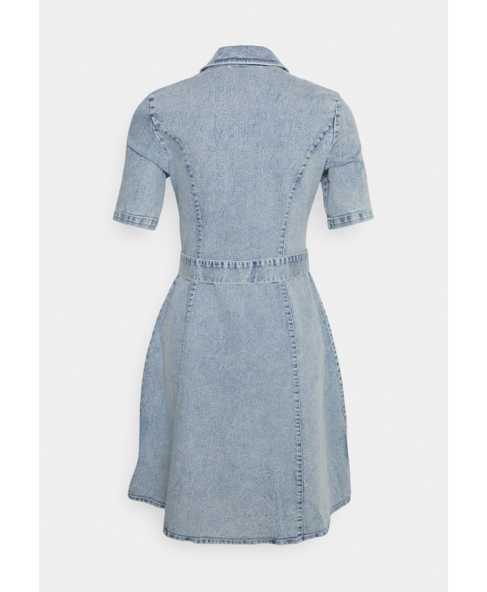 Ladies Skirt Series Denim Dresses | Vero Moda Petite VMSAY DRESS PETITE - Denim dress - light blue denim/light-blue denim VM021C0CO-K11