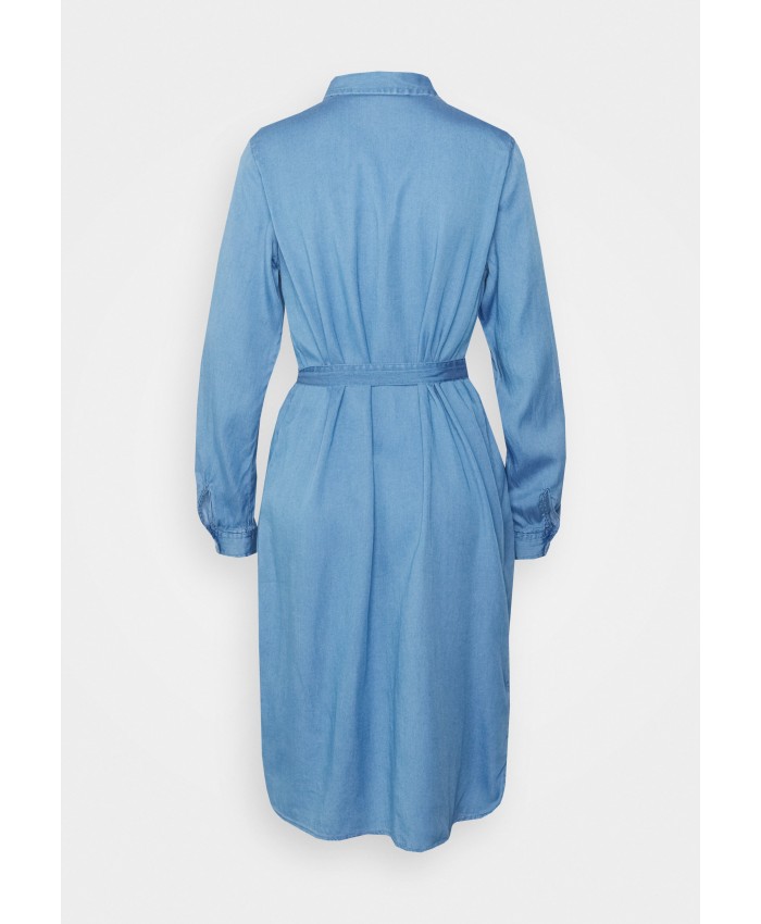 Ladies Skirt Series Denim Dresses | VILA TALL VIBISTA BELT DRESS - Denim dress - medium blue denim/blue denim V0A21C00C-K12