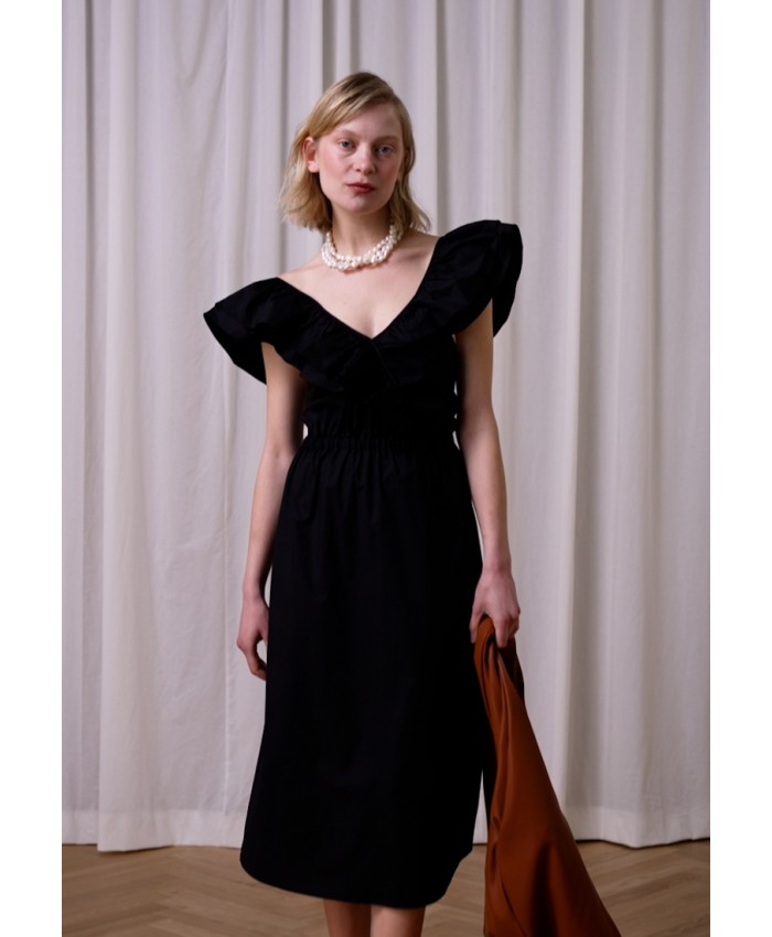 Ladies Skirt Series Evening Dresses | DESIGNERS REMIX CELIA RUFFLE DRESS - Cocktail dress / Party dress - black DEA21C050-Q11