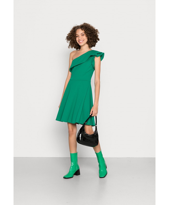 Ladies Skirt Series Evening Dresses | WAL G. SALENA ONE SHOULDER SKATER DRESS - Cocktail dress / Party dress - leaf green/green WG021C0SW-M11