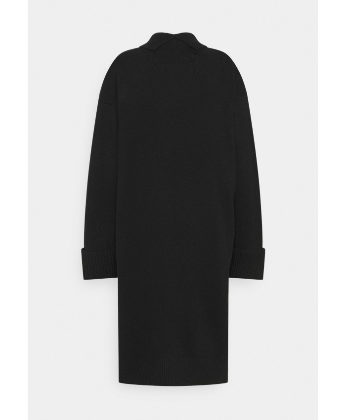 Ladies Skirt Series Knitted Dresses | ARKET Jumper dress - black dark/black ARU21C00F-Q11
