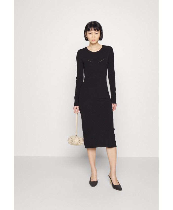 Ladies Skirt Series Knitted Dresses | Bruuns Bazaar CELOSIA HUMBLE DRESS - Jumper dress - black BR321C09U-Q11