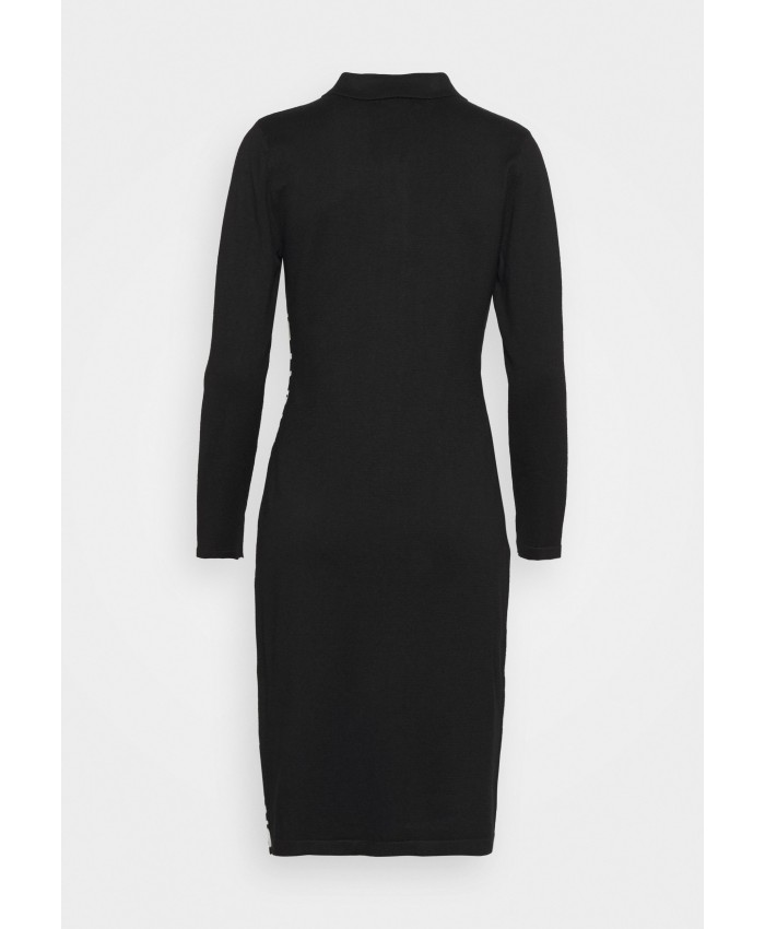 Ladies Skirt Series Knitted Dresses | DKNY POLO DRESS - Jumper dress - black/ivory/black/black DK121C0DR-Q11