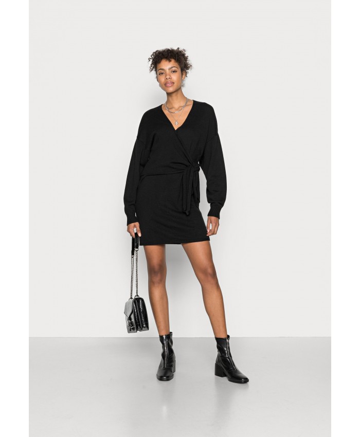 Ladies Skirt Series Knitted Dresses | EDITED LORAN DRESS - Jumper dress - black EDD21C0JN-Q11