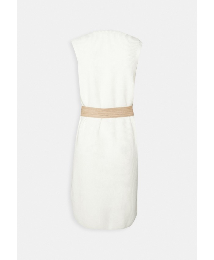Ladies Skirt Series Knitted Dresses | Elisabetta Franchi WOMAN'S DRESS WITH BELT - Jumper dress - avorio/off-white EF121C0B8-K11
