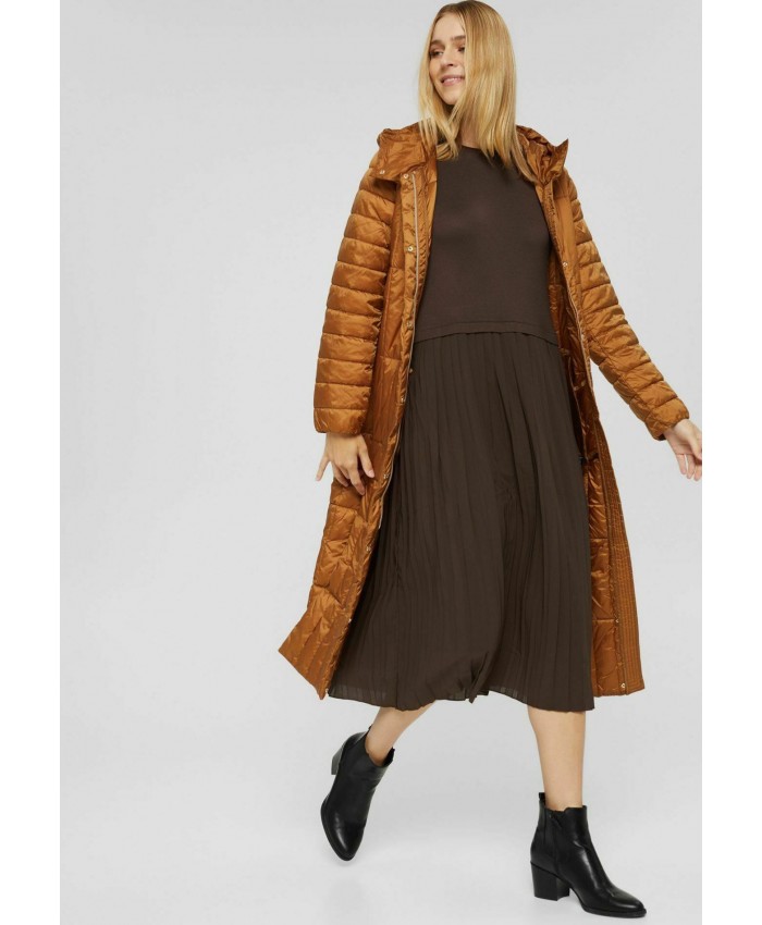 Ladies Skirt Series Knitted Dresses | Esprit Collection FLAT KNITTED - Jumper dress - dark brown ES421C1K6-O11