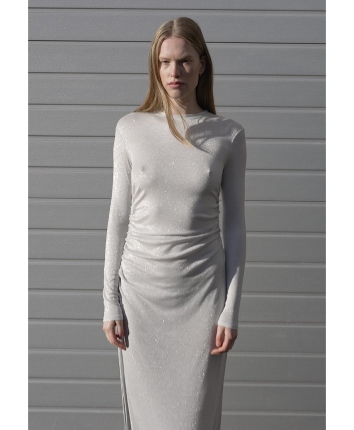 Ladies Skirt Series Knitted Dresses | Filippa K LIVA DRESS - Jumper dress - frosty white/off-white F1421C06E-A11