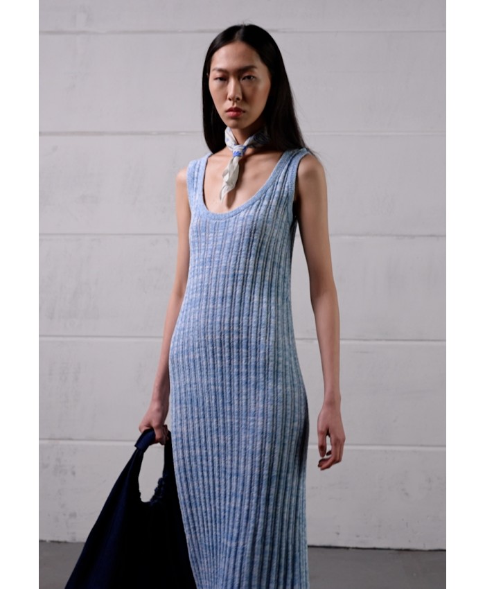 Ladies Skirt Series Knitted Dresses | Holzweiler TRAIL DRESS - Jumper dress - blue mix/blue HO021C02T-K11