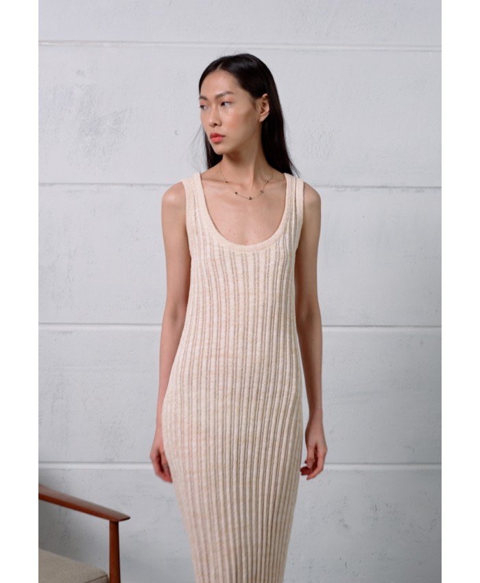 Ladies Skirt Series Knitted Dresses | Holzweiler TRAIL DRESS - Jumper dress - ecru mix/off-white HO021C02T-A11