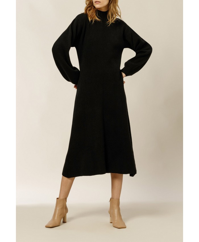 Ladies Skirt Series Knitted Dresses | IVY & OAK KAMILLA - Jumper dress - black IV321C0B3-Q11