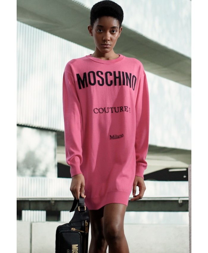 Ladies Skirt Series Knitted Dresses | MOSCHINO INSTITUTIONAL - Jumper dress - fucsia/pink 6MO21C022-J11