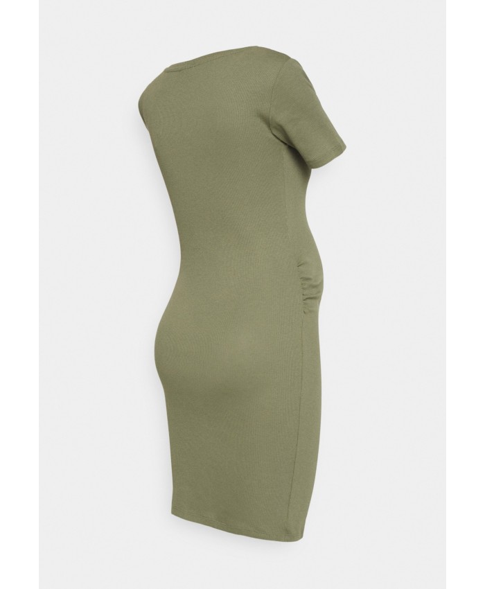 Ladies Skirt Series Knitted Dresses | Pieces Maternity PMOVENA TEE DRESS - Jumper dress - deep lichen green/green PIV29F03S-M11