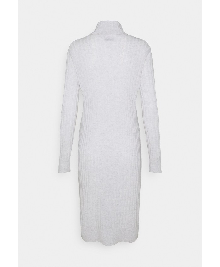 Ladies Skirt Series Knitted Dresses | pure cashmere TURTLENECK DRESS - Jumper dress - light grey PUG21C007-C11