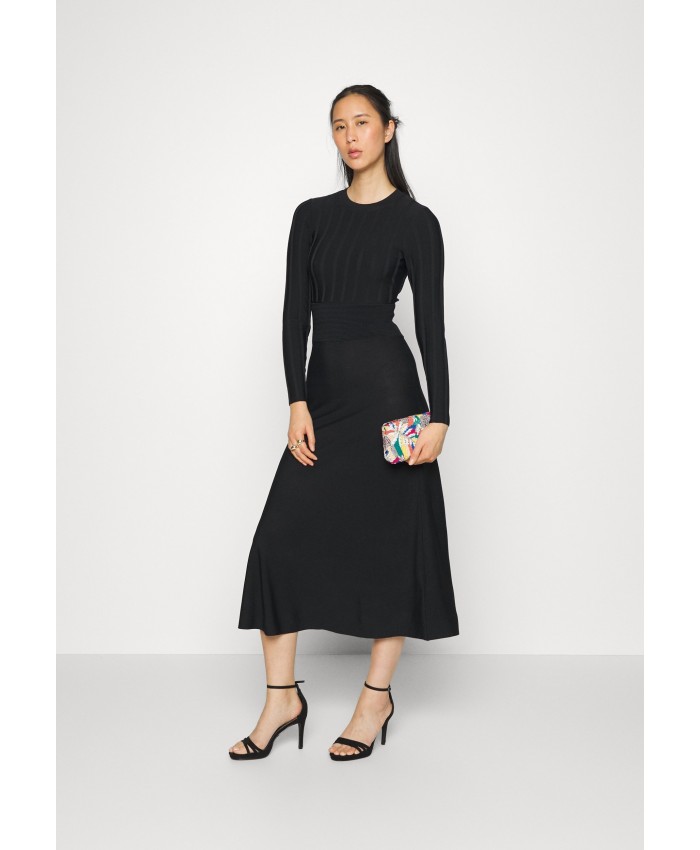 Ladies Skirt Series Knitted Dresses | Ted Baker AIMYY - Jumper dress - black TE421C0KW-Q11