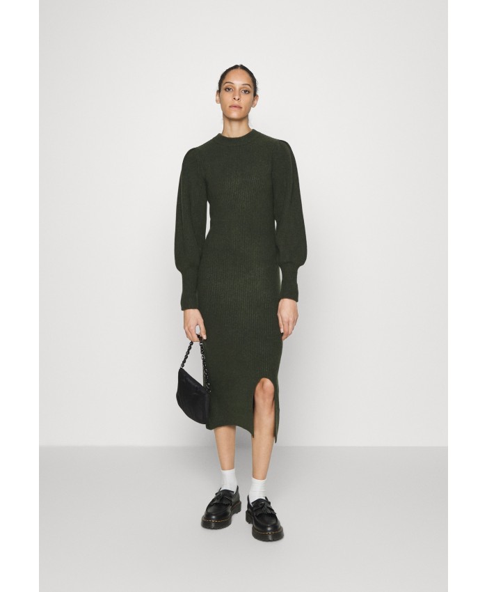 Ladies Skirt Series Knitted Dresses | YAS Tall YASLUNA MIDI DRESS - Jumper dress - forest night/green YA021C06L-M11