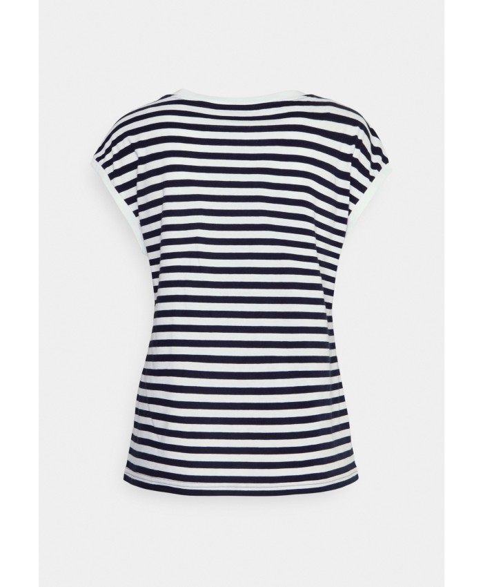 Ladies Top Series T-shirts | Anna Field Tall Print T-shirt - dark blue/white/dark blue ANH21D017-K11