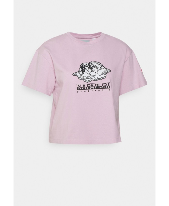Ladies Top Series T-shirts | Napapijri FIORUCCI CROP WINSOME - Print T-shirt - pink winsome/light red NA621D05R-G11