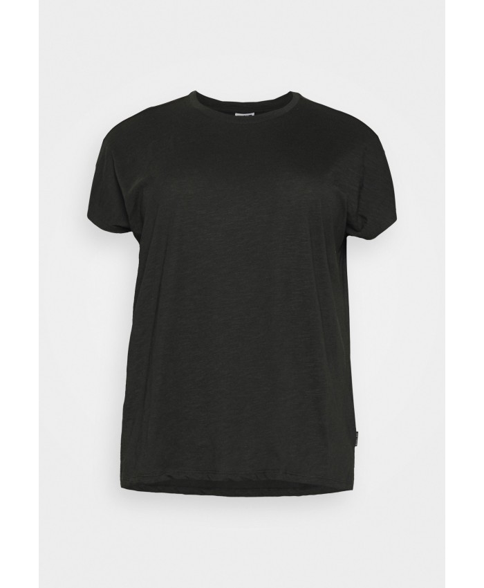 Ladies Top Series T-shirts | Noisy May Curve NMMATHILDE LOOSE LONGTOP 2 PACK - Basic T-shirt - black/burnt olive/black NOY21D00O-Q11