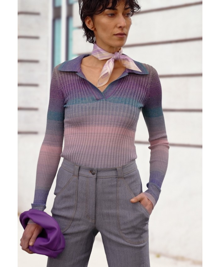 Ladies Top Series Polo Shirts | Diane von Furstenberg DESREEN SWEATER - Polo shirt - pink DF221I014-J11