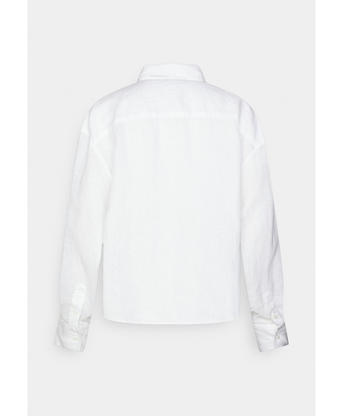 Ladies Top Series Shirts | Banana Republic Petite SKIMMER - Button-down blouse - white B3E21E00J-A11