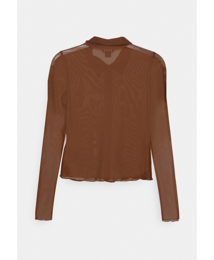 Ladies Top Series Shirts | Monki Button-down blouse - sold brown/brown MOQ21D09K-O11