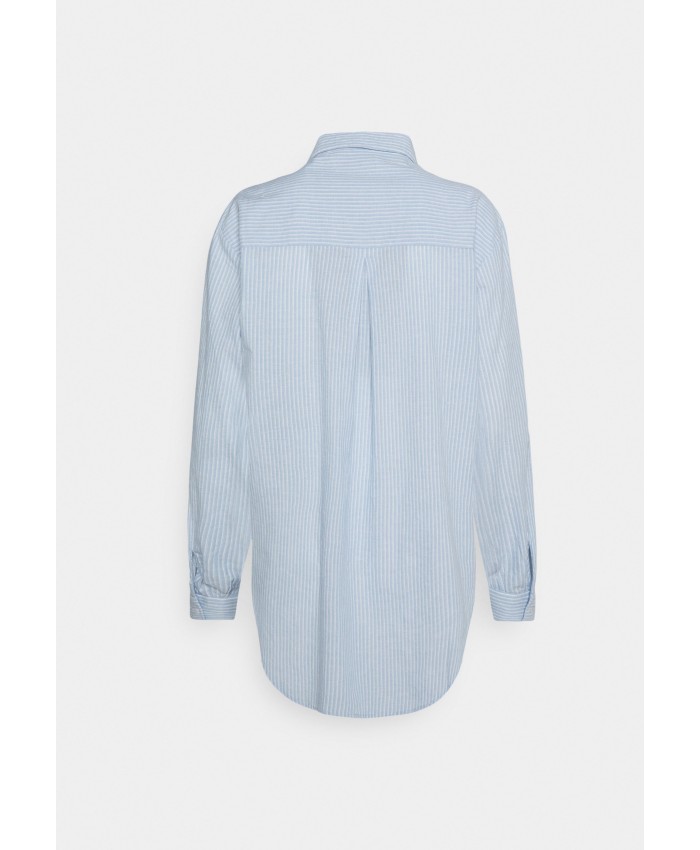 Ladies Top Series Shirts | Pieces PCVIPS SHIRT - Button-down blouse - little boy blue/white PE321E0YL-A11